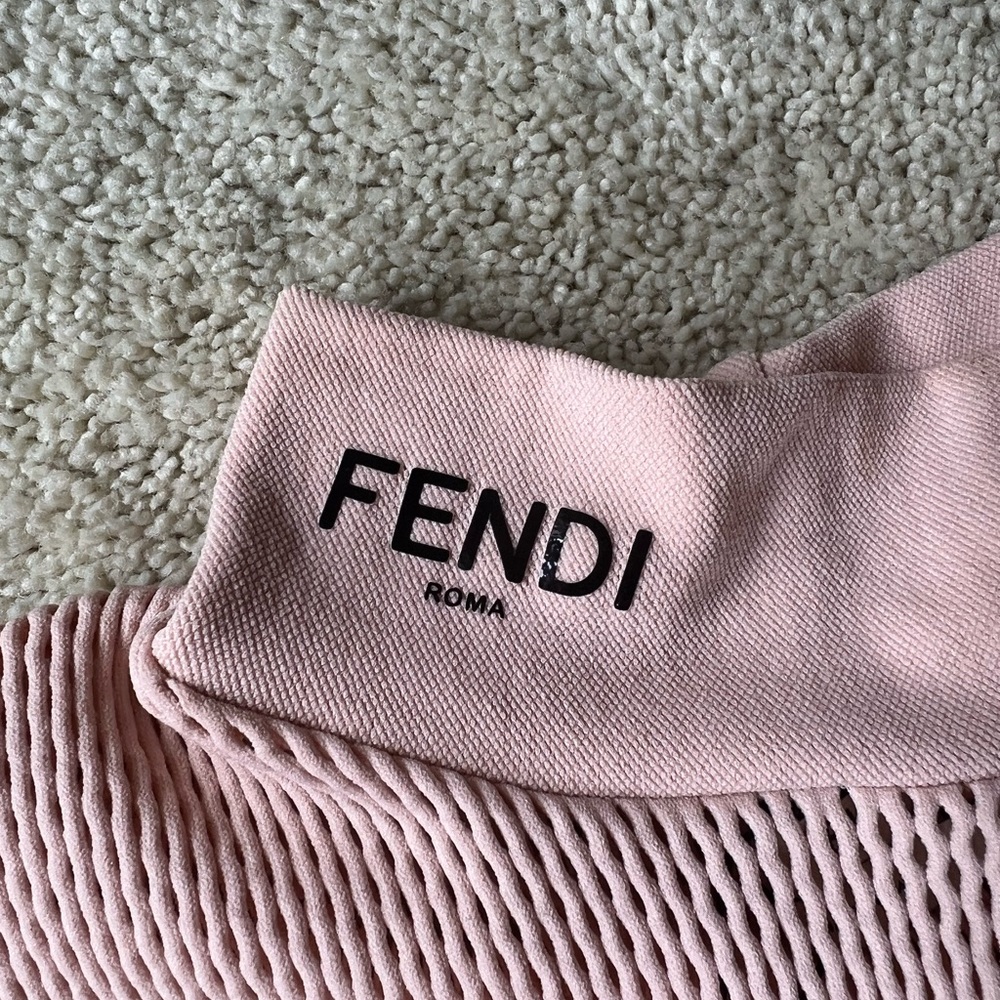 FENDI Light Pink Micro Mesh Bodysuit XL - Picture 4 of 10